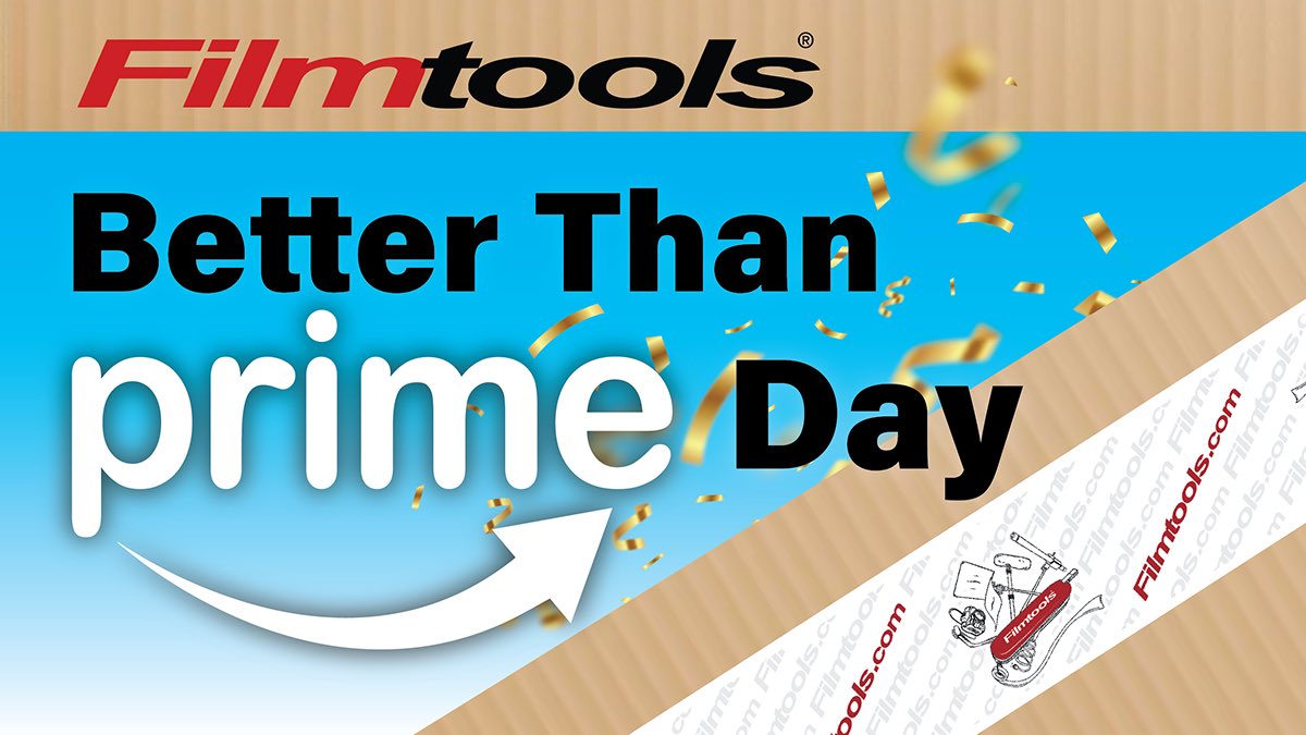 Don’t miss out on our two day Better Than Prime sale! Save up to 25% on gear from brands like Aputure, Arri, Sachtler, Bright Tangerine, GoPro & more. Hit the link to browse the deals filmtools.com/better-than-pr…