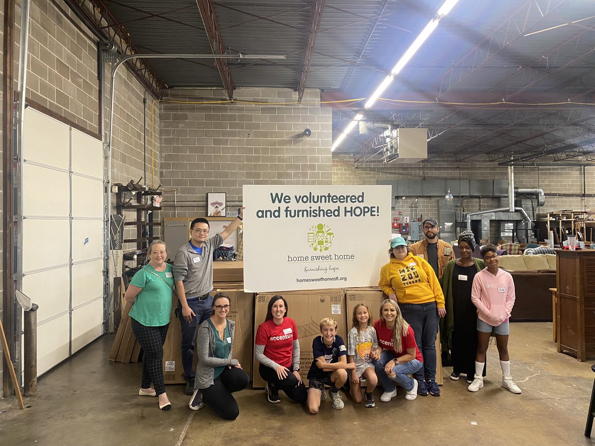 Thank you to <a href="/Accenture/">Accenture</a> for volunteering in the warehouse yesterday! You #furnishedhope for families in need!