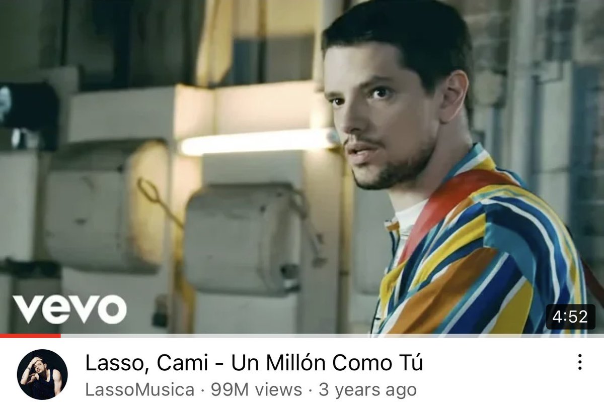 LassoMusica's tweet photo. que lindo es ver que esta canción esta a nada de ser la primera que llega a 100m en YouTube 🥺 https://t.co/4rpgO4KrpG