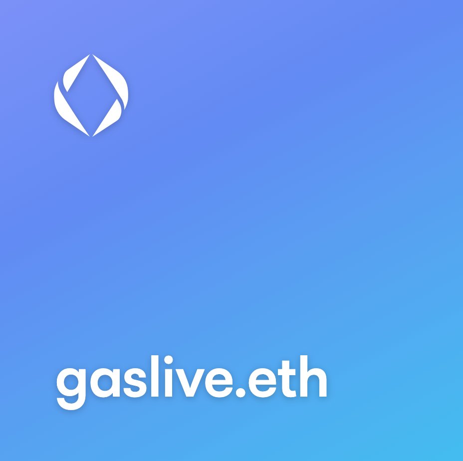 Building something on this. it might take a couple of weeks but get ready because this will be a new MASSIVE utility for ENS. 
#gaslive #ens #ensdomain #ethgas #gaseth #eth