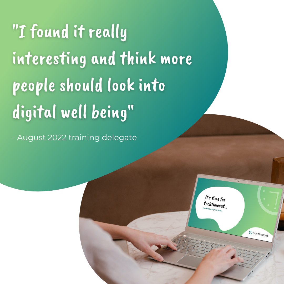 techtimeout (@techtime_out) on Twitter photo Train your teams to raise awareness and support #digitalwellbeing. Designed to provide Mental Health First Aiders (or nominated individuals) with skills to promote the benefits of boundaries with technology, healthy tech habits and much more... zcu.io/0luc Train your teams to raise awareness and support #digitalwellbeing. Designed to provide Mental Health First Aiders (or nominated individuals) with skills to promote the benefits of boundaries with technology, healthy tech habits and much more... zcu.io/0luc
