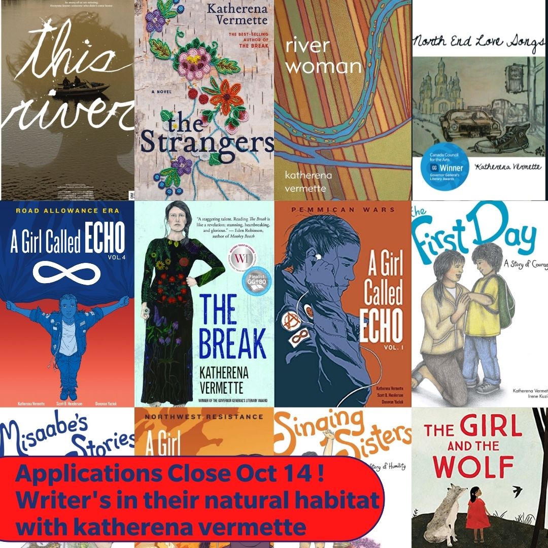 writer's in their natural habitat w/ katherena vermette

Application deadline Friday!

katherena has worked in all genres from film, fiction, children's literature, poetry, prose, and graphic novels. We encourage writers of all genres to apply.  

To apply bit.ly/3rHp3eB