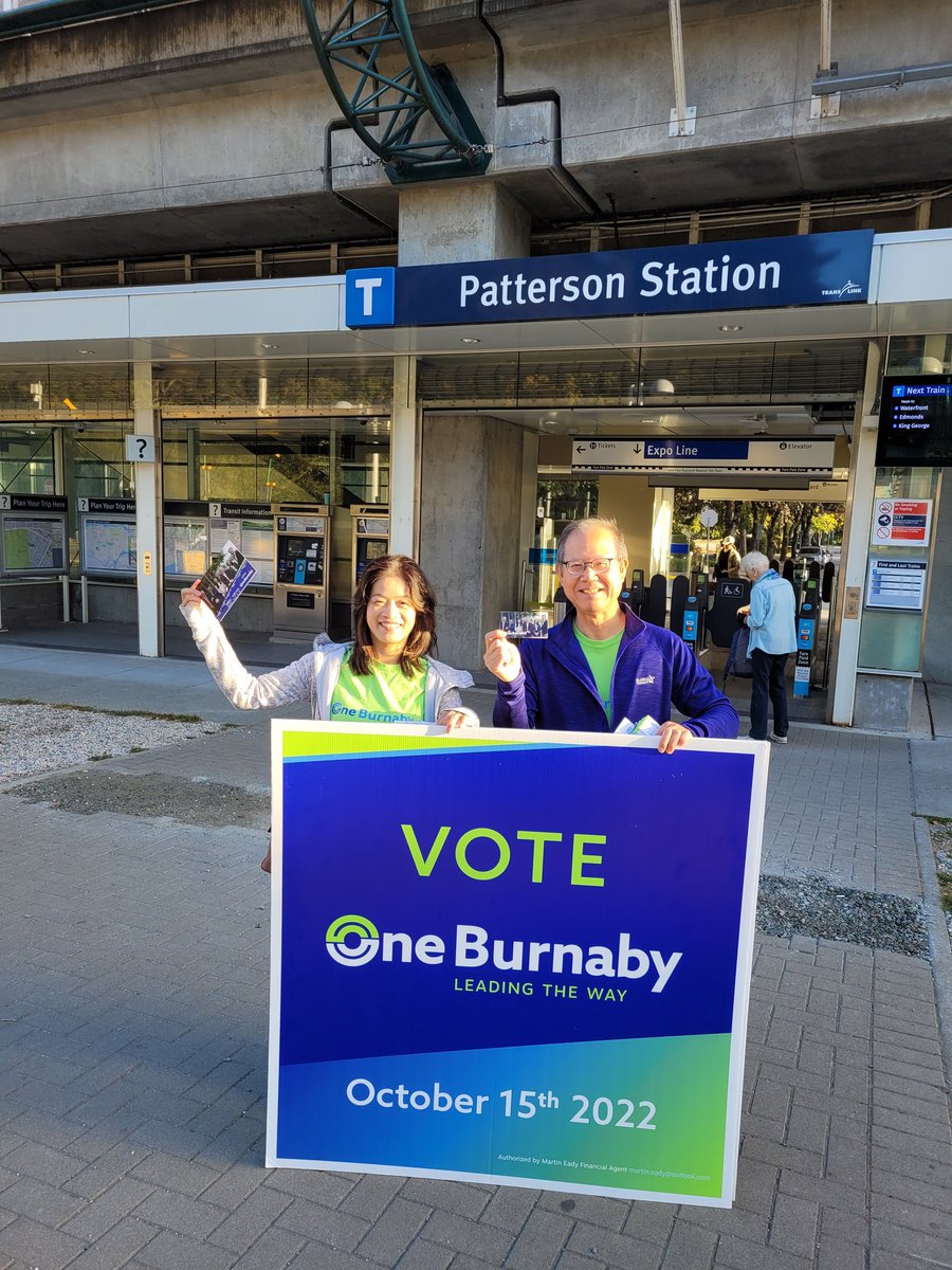 5 Days remaining before the #Burnaby municipal election.  The <a href="/VoteOneBurnaby/">ONE Burnaby</a> team is working hard to earn your support.
