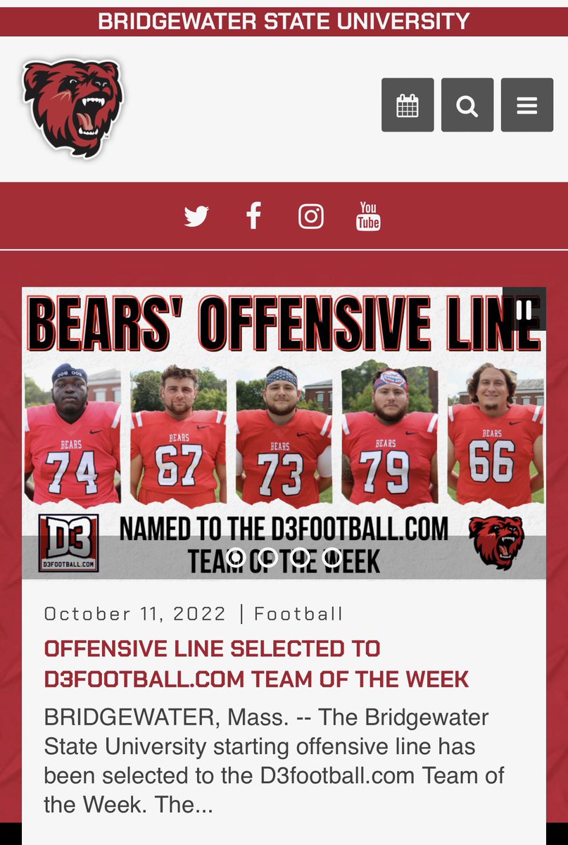 BSU_Football_'s tweet photo. Congratulations Bears Offensive Line for being selected on https://t.co/7r8DRbletf for Offensive Line of the Week! 

https://t.co/K6yVoGSIYe https://t.co/oVoJiGtzT9