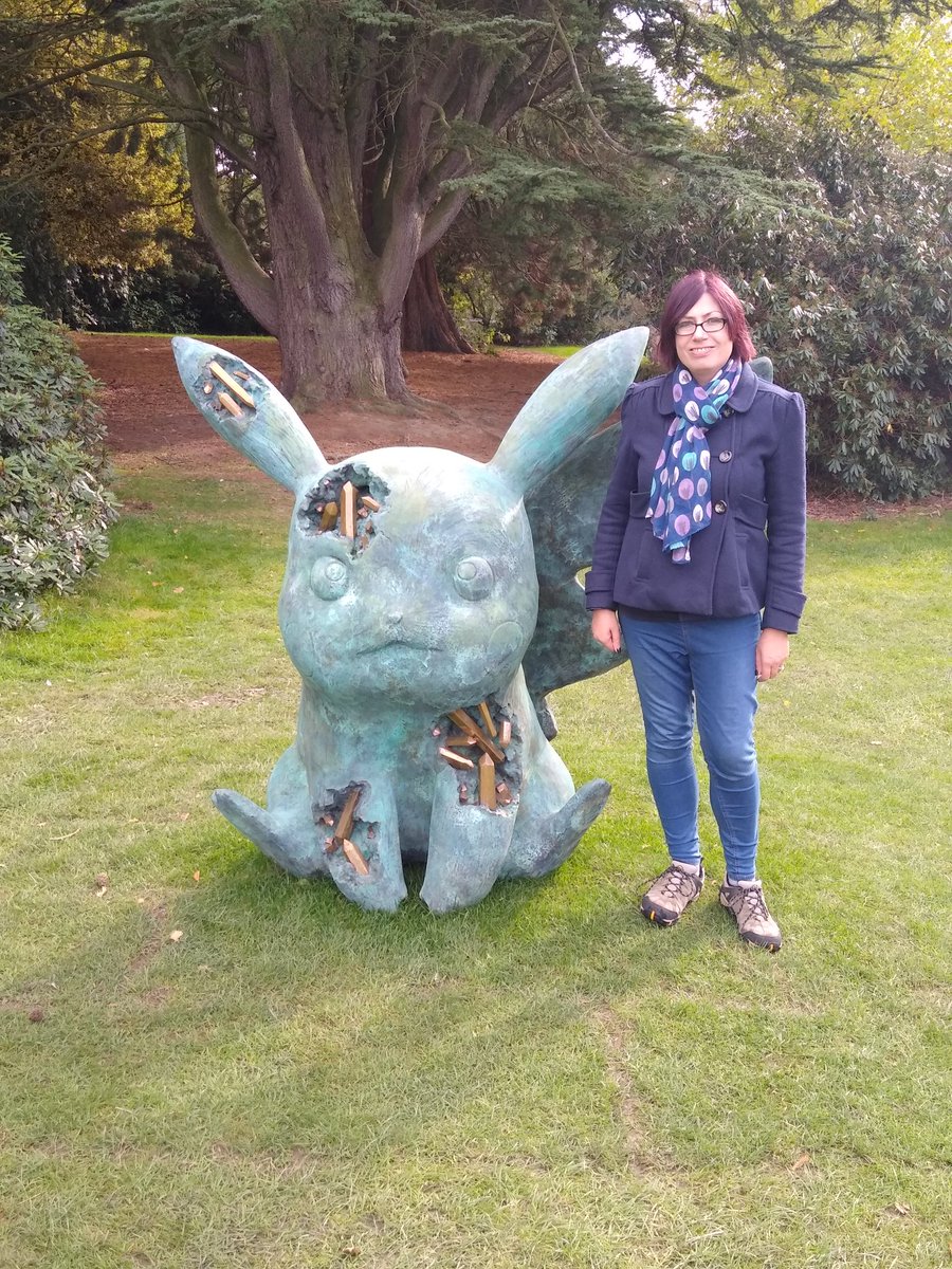 alhodg's tweet photo. @hodgman Is Vinalhaven a painful beach? And does it have great record stores? Having read your book gave me an extra 5% connection to these upcycled sculptures by Robert Indiana I saw at my local sculpture park today. Also: bonus Pikachu https://t.co/cDsQeMGj1e