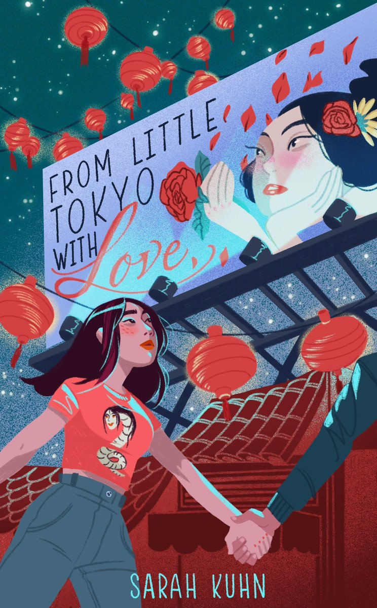 sarahkuhn's tweet photo. Did you all see the ✨dreamy✨ alt cover @NicoleGoux drew for FROM LITTLE TOKYO?!? Check out her portfolio and hire her for all your YA book covers! 😭 https://t.co/gRnOlmAiBh