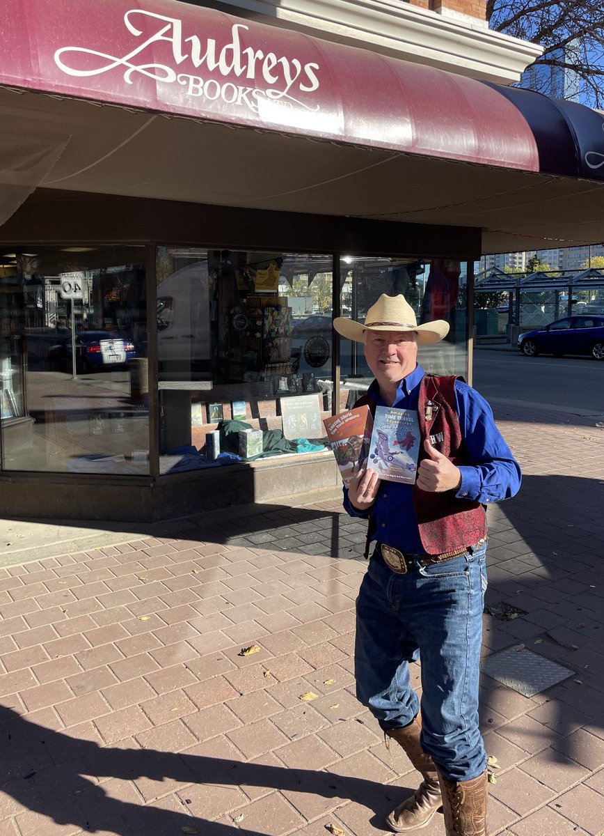 Greetings from Audreys Books on Jasper Avenue in Edmonton! I am here from 11:30-1:30 today for a book signing and all Twitter followers get a free gift with your signed copy of my latest book!
