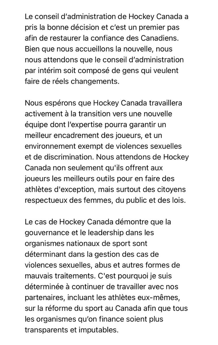 Pascale St-Onge tweet media