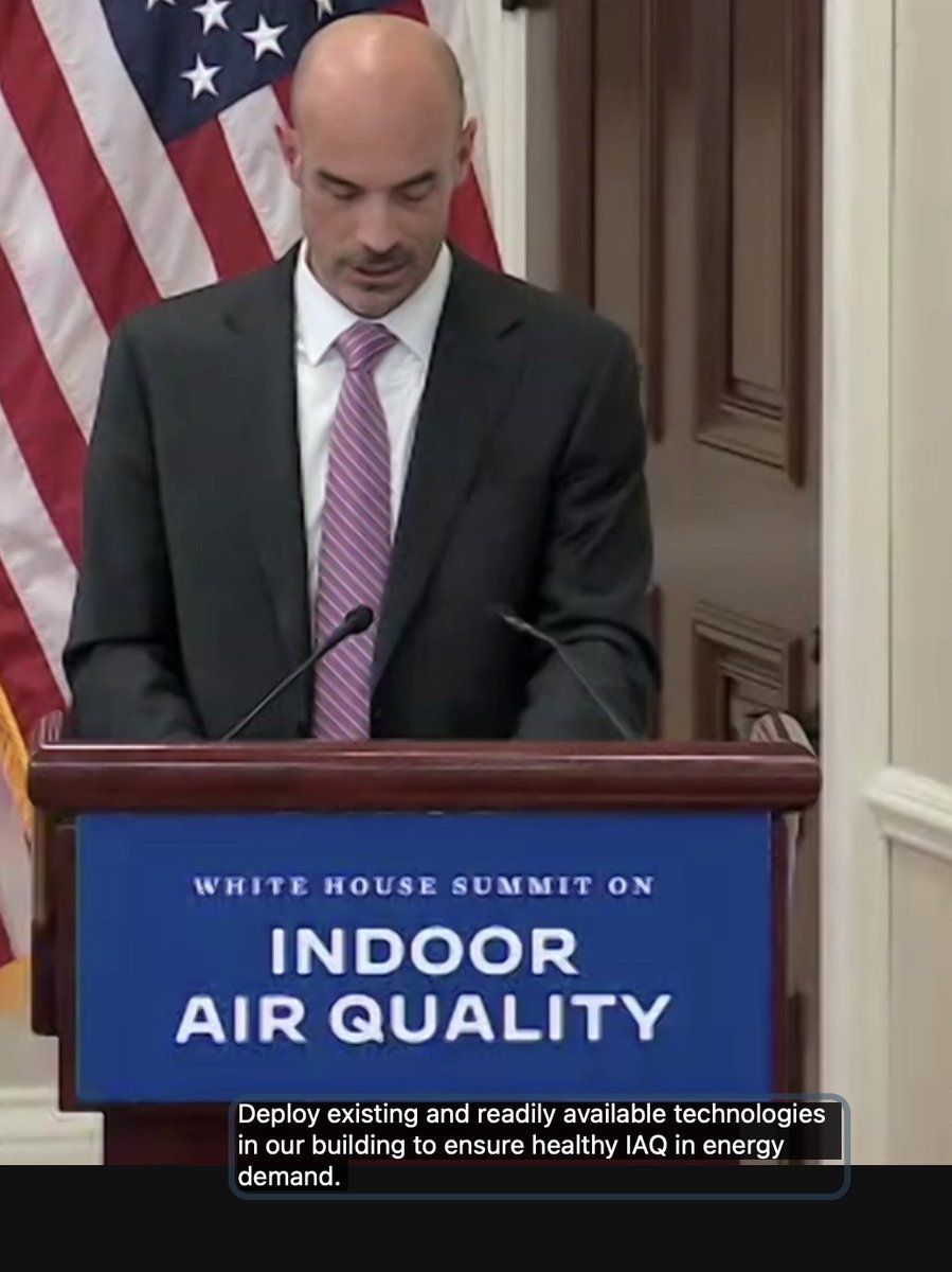 Healthy Buildings are about protecting your people, productivity, and assets. This is a new minimum - Dr. Allen <a href="/j_g_allen/">Joseph Allen</a> just now at the <a href="/WhiteHouse/">The White House</a> #IAQ summit.
