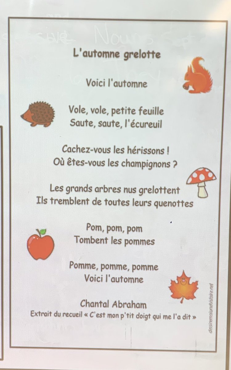 L’automne grelotte. Our poem focus.