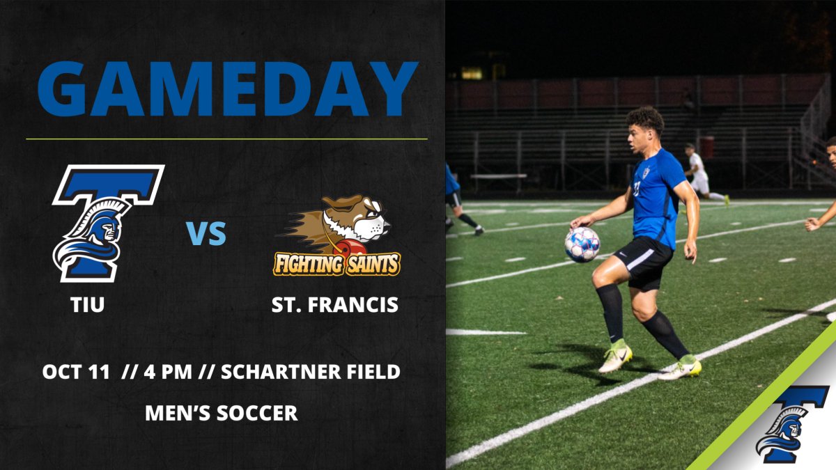 At home this afternoon for our first of three home games this week, first up? The Fighting Saints of the University of St. Francis! 

📍Schartner Field (Deerfield, IL)
🕰️ 4:00pm
💻📊 portal.stretchinternet.com/tiu/index.htm

#TrojanNation #WeAreTIU