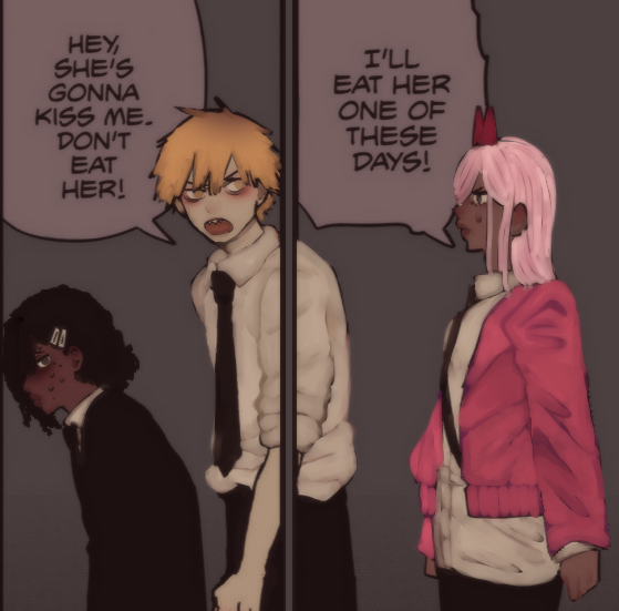 stupidkobeni's tweet photo. hey chainsaw man nation 
#edit #mangapanel #chainsawman #denji #power #kobeni #blkedit https://t.co/zHyzsfdyfY