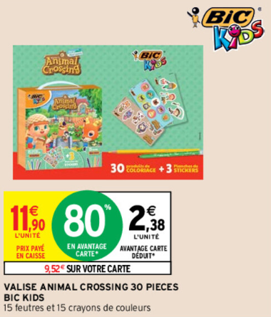 🖍️ Du 11 au 16 octobre, Intermarché propose une valise #ACNH, avec des feutres, des crayons et des stickers !