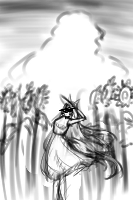 降りてきた幻覚を形にしようとしたラフ 