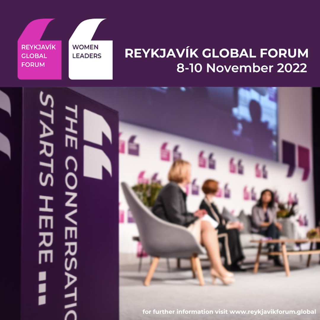 We look forward to sharing conversations with the women leaders joining us this year. At the Reykjavík Global Forum, collaboration and conversation lead to action on more equal representation worldwide. You can find further information on our website reykjavikforum.global