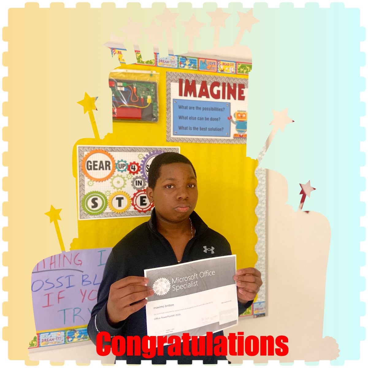 CypressRunEdCtr's tweet photo. Congratulations 🎉 to our #premiercenter student for passing the #MicrosoftOfficeSpecialist Certificate! Kudos to our #STEM Teacher, Ms Osas! #Microsoft #edutech #MSOffice #msedu @Nora_Rupert @BCPSAssocSupt @BcpsCentral_ @browardschools @stoddlapace @BrowardSTEM @BrowardCTE https://t.co/ZdhNq24yeT