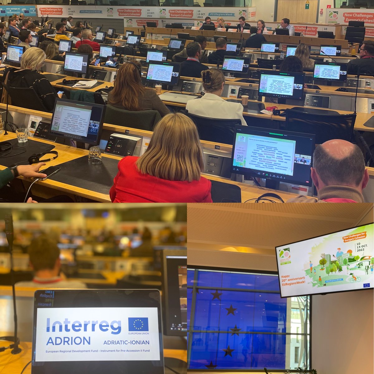 INTERREGADRION's tweet photo. #euregionsweek 🔴Happening now: #CitizensDialogue with Commissioner Elisa Ferreira underlying that:
✨#CohesionPolicy is this glue that keeps Europe 🇪🇺together.

👏Key words of today's sessions #Kohesio, #YouthEngagement,#GreenTransition, #regionalinequalities, #CohesionPolicy https://t.co/DHFbTtiqc2