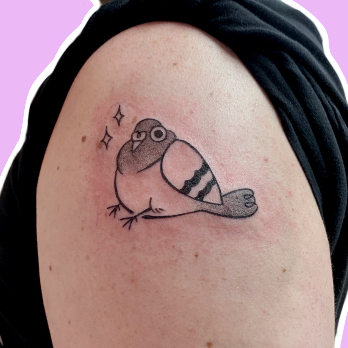 lanamation's tweet photo. Pigeon Tatt 🤠 https://t.co/1v4ZhKD6YL
