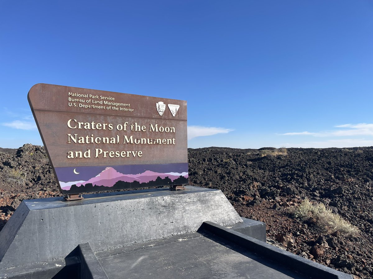 vickierubin's tweet photo. We made a wrong turn and ended up on the moon!!! Who knew this place existed? ( Mitch wants it said it was planned , not a wrong turn) #Idaho #nationalpark #RaisingJess https://t.co/BwNNr5LPTy
