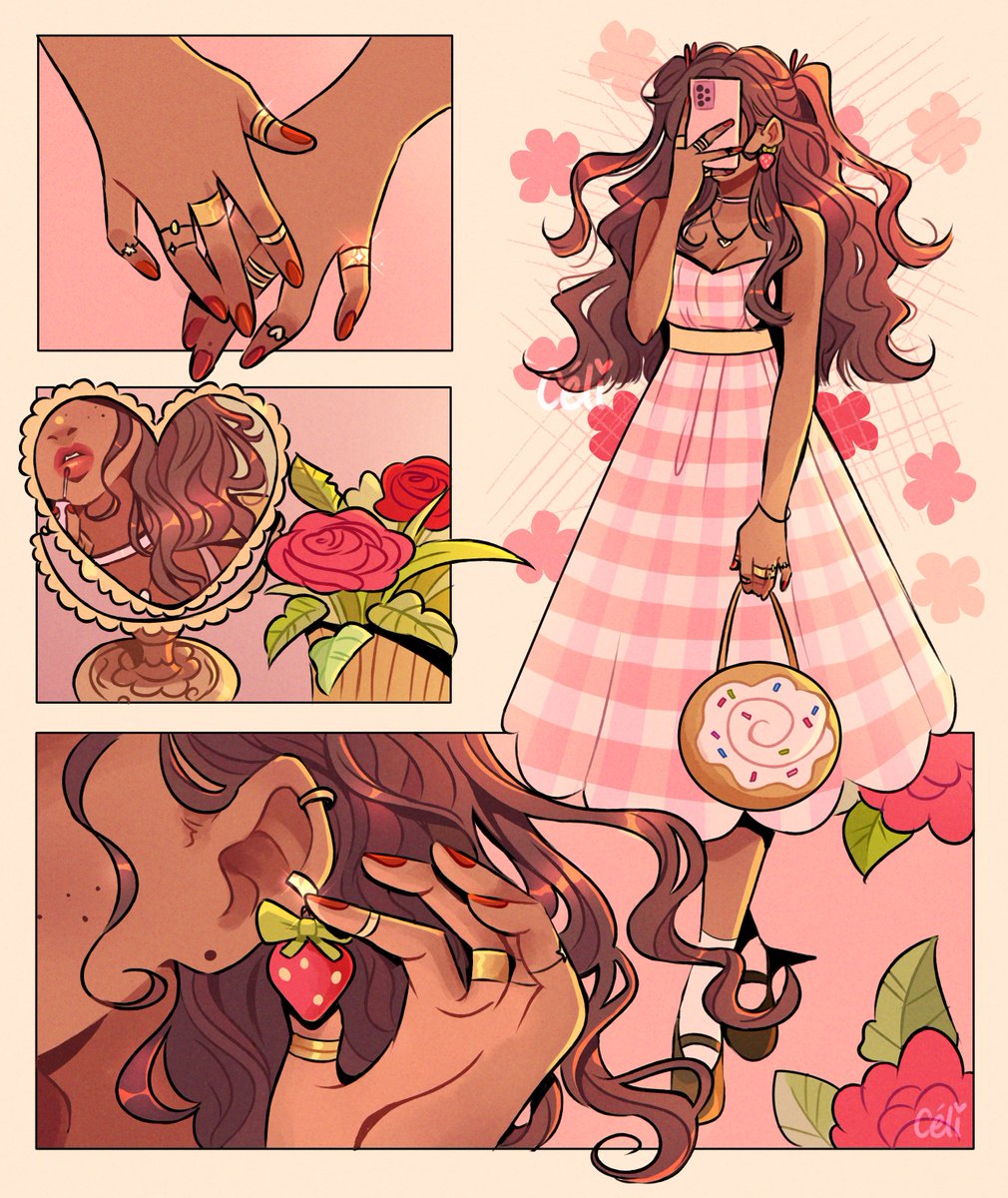 hiya #PortfolioDay !! 💞🍓☀
i'm céli, a freelance illustrator and comic colorist looking for fun projects and job opportunities in the industry (advertising, comics, books, games, animation) ! i enjoy exploring magical worlds through color and design~✨ 