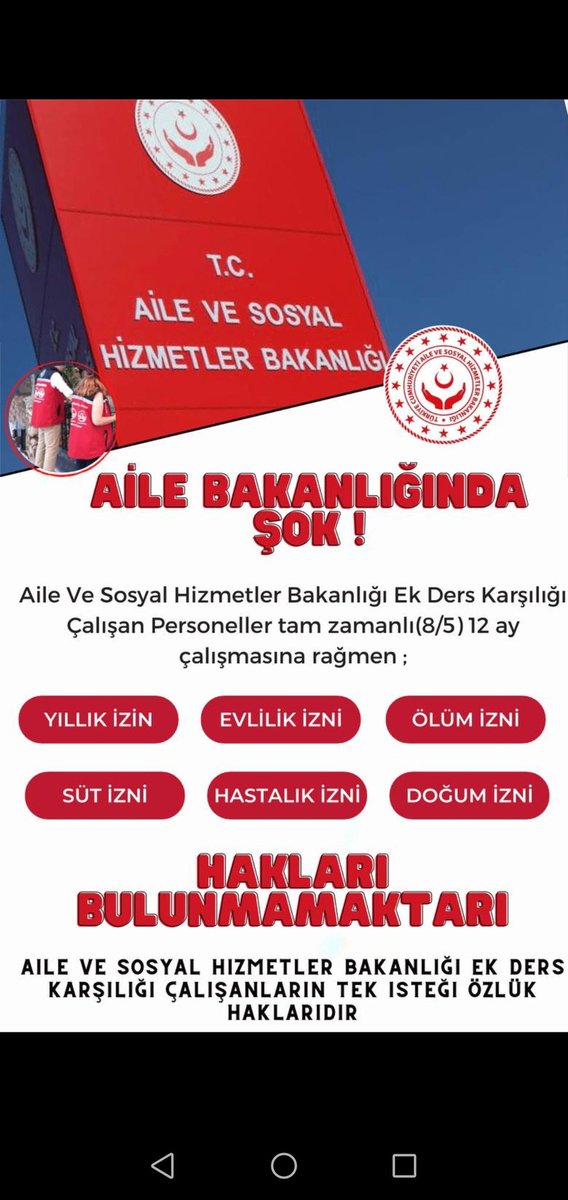 #ASHBEkdersSorununuÇöz
Aile Bakanlığında çalışan ekdersliler çözüm bekliyor