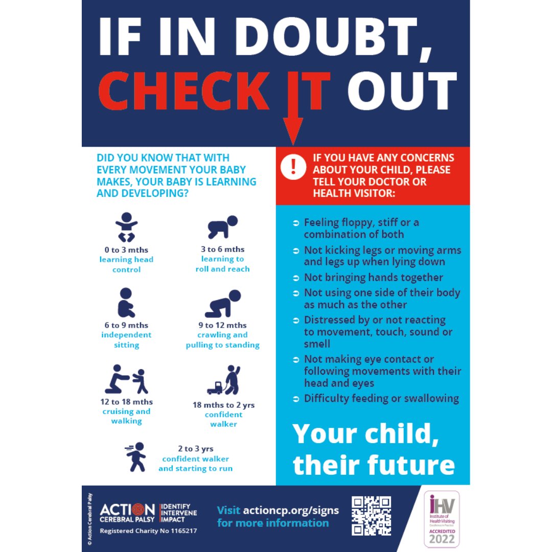 CpScotland's tweet photo. To mark @WorldCPDay @action_cp has launched an awareness campaign to give new parents the confidence to speak to their GP or Health Visitor if they have any concerns about their childโs motor development.
More: https://t.co/KkRQlvVd3K
#IfInDoubtCheckItOut #CerebralPalsy https://t.co/wpgJ41zUhx