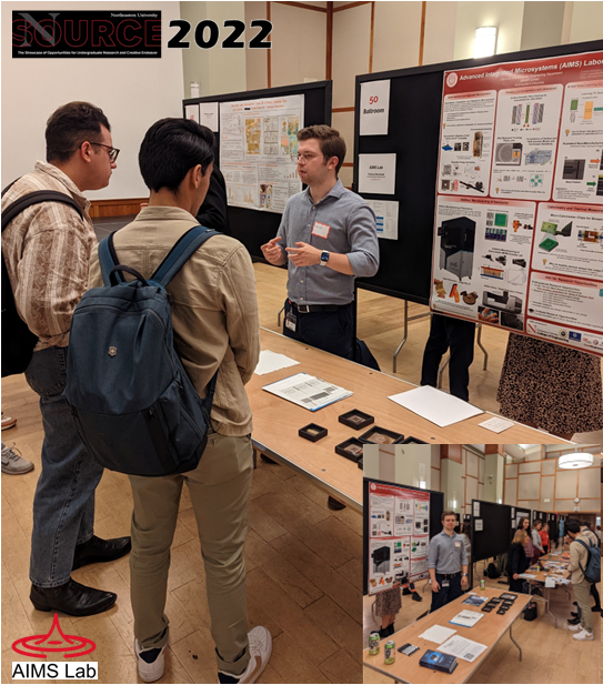 NEUAIMS's tweet photo. AIMS Lab presented undergraduate research opportunities at @NortheasternCOE
#SOURCE2022
#AIMSLab #SMARTCenter #nucoe #AME #MEMS https://t.co/O3pnCjHFlL