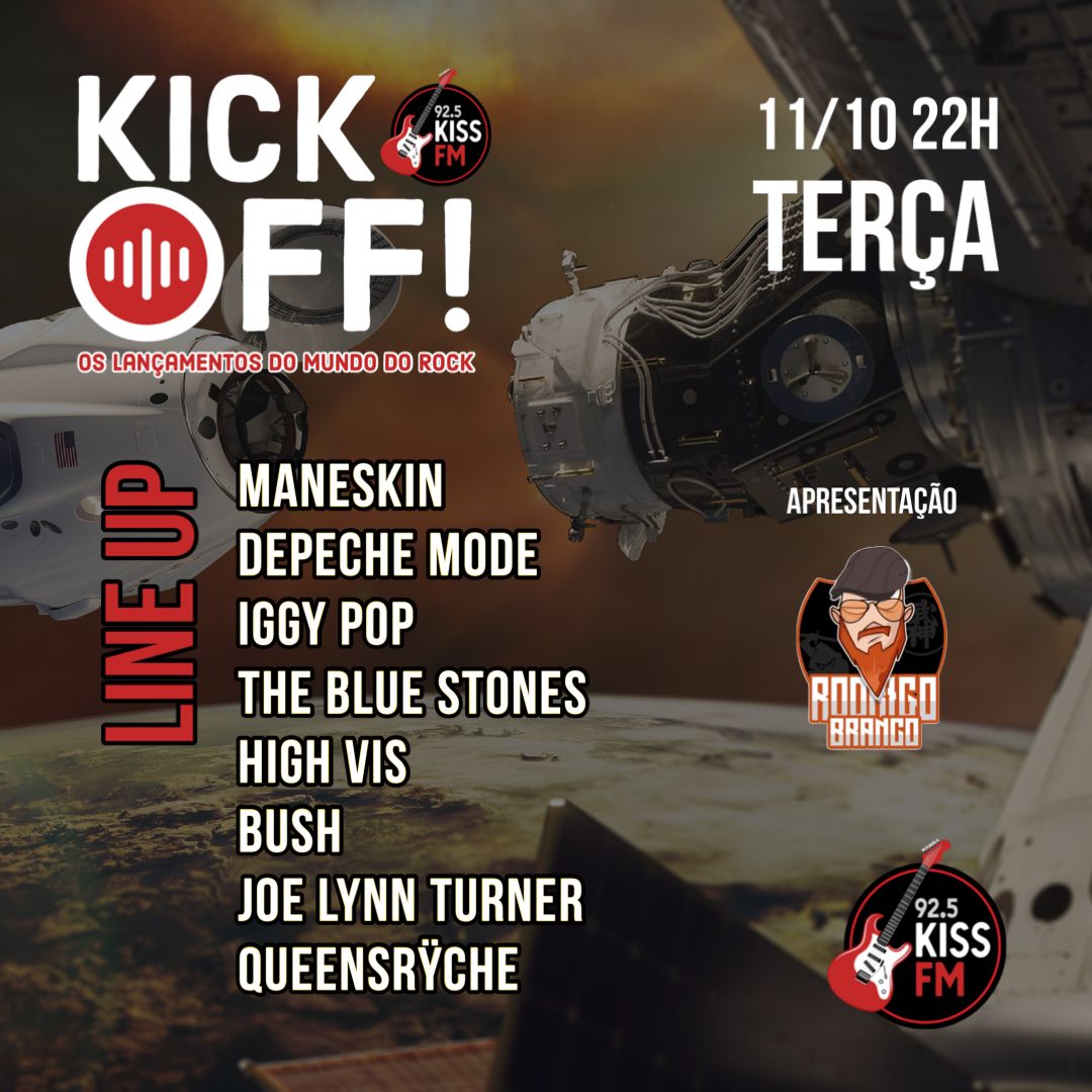 RodBranco's tweet photo. Hj tem vários sons novos e bons no @kickoff.kissfm 22h na @Kiss_FM
@maneskinofficial
@depechemode
@iggypopofficial
@thebluestones
@highvis
@bush
@joelynnturnerofficial
@queensrycheofficial
#maneskin 
#depechemode #iggypop #bush #queensryche #joelynnturner #highvis #bluestones https://t.co/V03XsqckZY