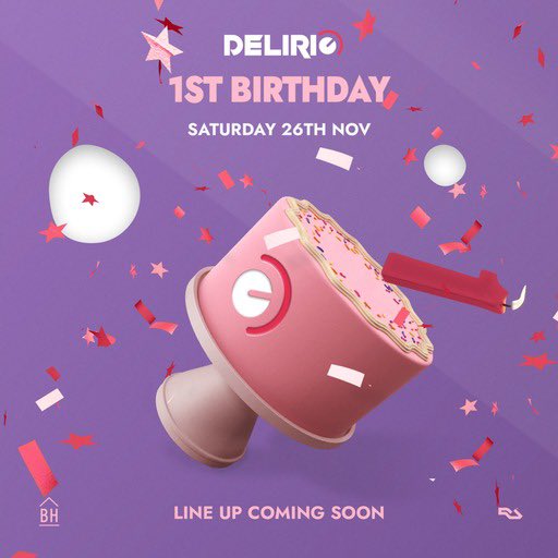 Delirioldn's tweet image. 26/11/22🎂🥂. Save the date, more info coming soon🎉