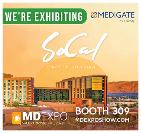 ClarotyHealth's tweet photo. 👋 Hello, Temecula—it's Day 1 of #MDExpo! Find us at Booth 309 to learn how the #Medigate platform gives you the visibility and insights you need to secure your clinical environment and #IoMT devices. #IamTechNation https://t.co/2wPDFiaOC3
