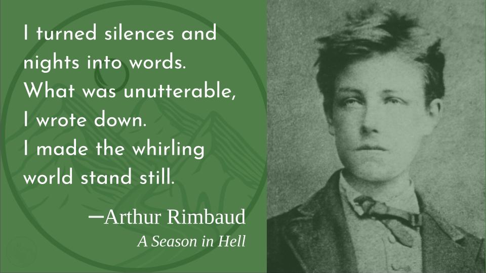 WaywordsStudio's tweet photo. Then why am I still dizzy?
Happy birthday, Arthur Rimbaud!
#arthurrimbaud #aseasoninhell
@arthurrimbaud3 https://t.co/C0qipwTiDn