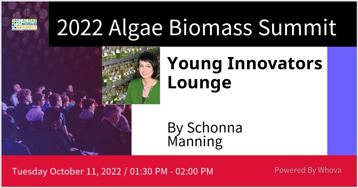 algaenerd's tweet photo. I am speaking at 2022 Algae Biomass Summit. Please check out my talk if you're attending the event! #algae2022 - via #Whova event app https://t.co/fFiTbhfrHS