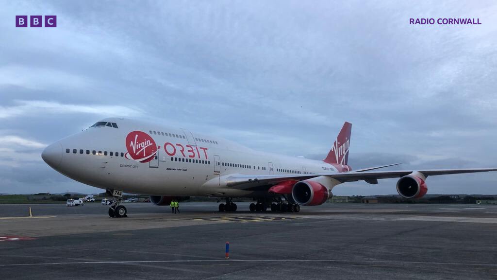 Touchdown! There was a crowd of plane spotters as well as VIPs to welcome @VirginOrbit “Cosmic Girl” to @Newquay_Airport tonight. It’s a huge step forward - a giant leap you could say - in their plans Analysis & reaction with @ChurchfieldJE at #Breakfast