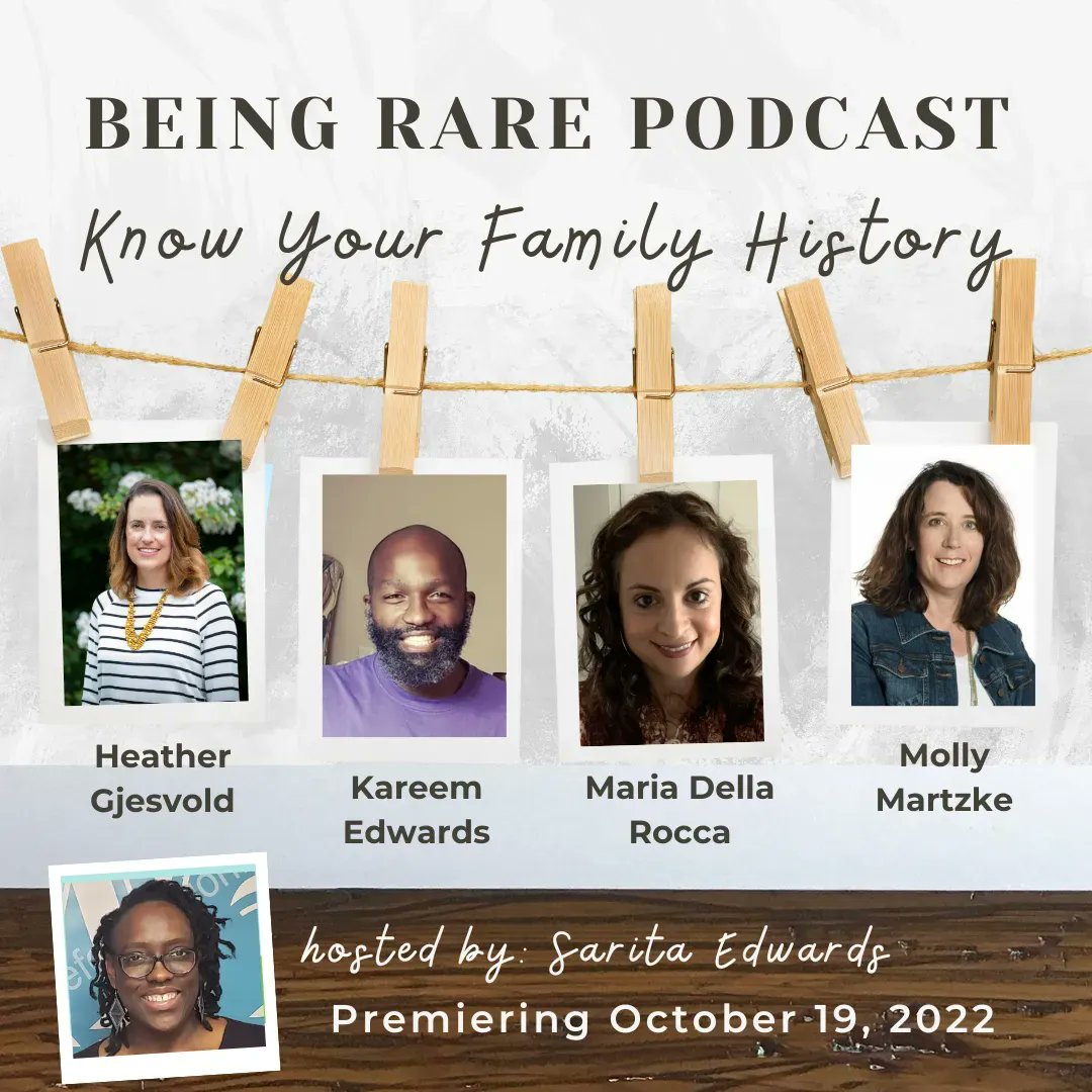 Join us on October 19th for an exclusive Being Rare Podcast episode about knowing your family's health history! Tune in for the live premiere recording at buff.ly/3St2qpY!