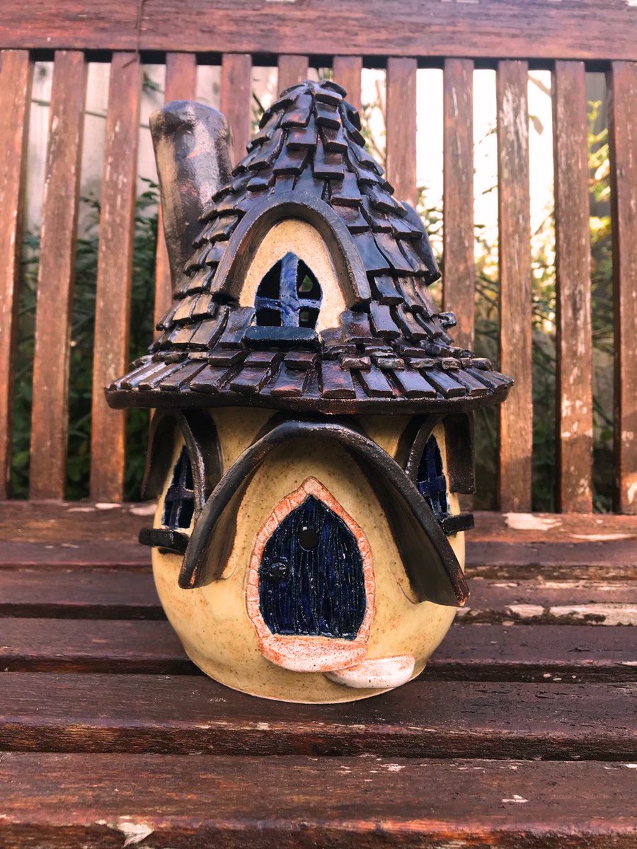 connie_larsson's tweet photo. the second house #fairyhouse #magic #clay #handbuild #ceramics https://t.co/rjOHI2hxVS