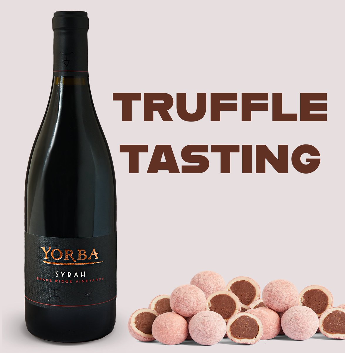 In honor of #BreastCancerAwarenessMonth, we're offering a complimentary tasting of our 2014 Syrah with pink dusted truffles all weekend long. Pick up a bottle of Rosado (donating $5 to the cause for every bottle purchased) during your visit.