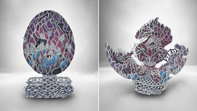 Fabergé ha creado esta joya basándose en los huevos de dragón de House of the Dragon y Juego de Tronos. Para los que estéis interesados, está hecho con diamantes, oro y rubíes y solo cuesta 2.200.000 $. 