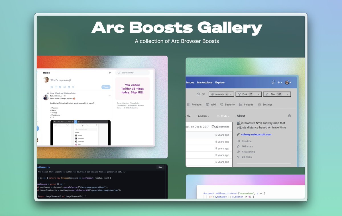 Arc Browser Boosts tweet media