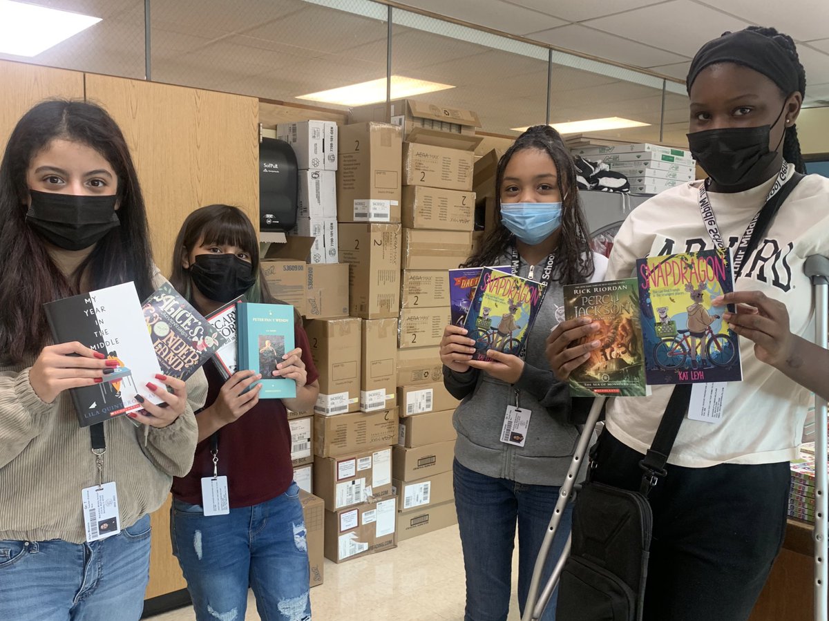 Scholars are thrilled to have brand new books in their hands. A couple sixth graders were promising to lend each other their books when they finish 🥺 #CultureOfReading #IfYouBuildIt