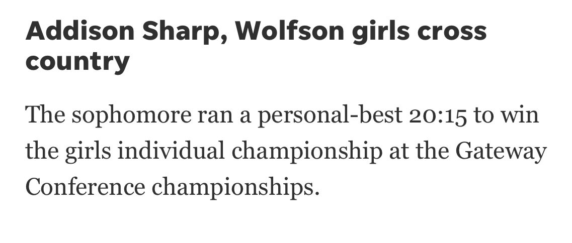 WolfsonXC's tweet photo. Our very own @WolfsonXC Addison Sharp has been nominated for the @jaxdotcom NE FL Athlete of the Week! Link below. You can vote multiple times through Thursday morning at 10 am. Go support the Pack! 

https://t.co/idbtB4mJGC

#wolfsonxc #crosscountry #gopack https://t.co/SOdQbxtsmm