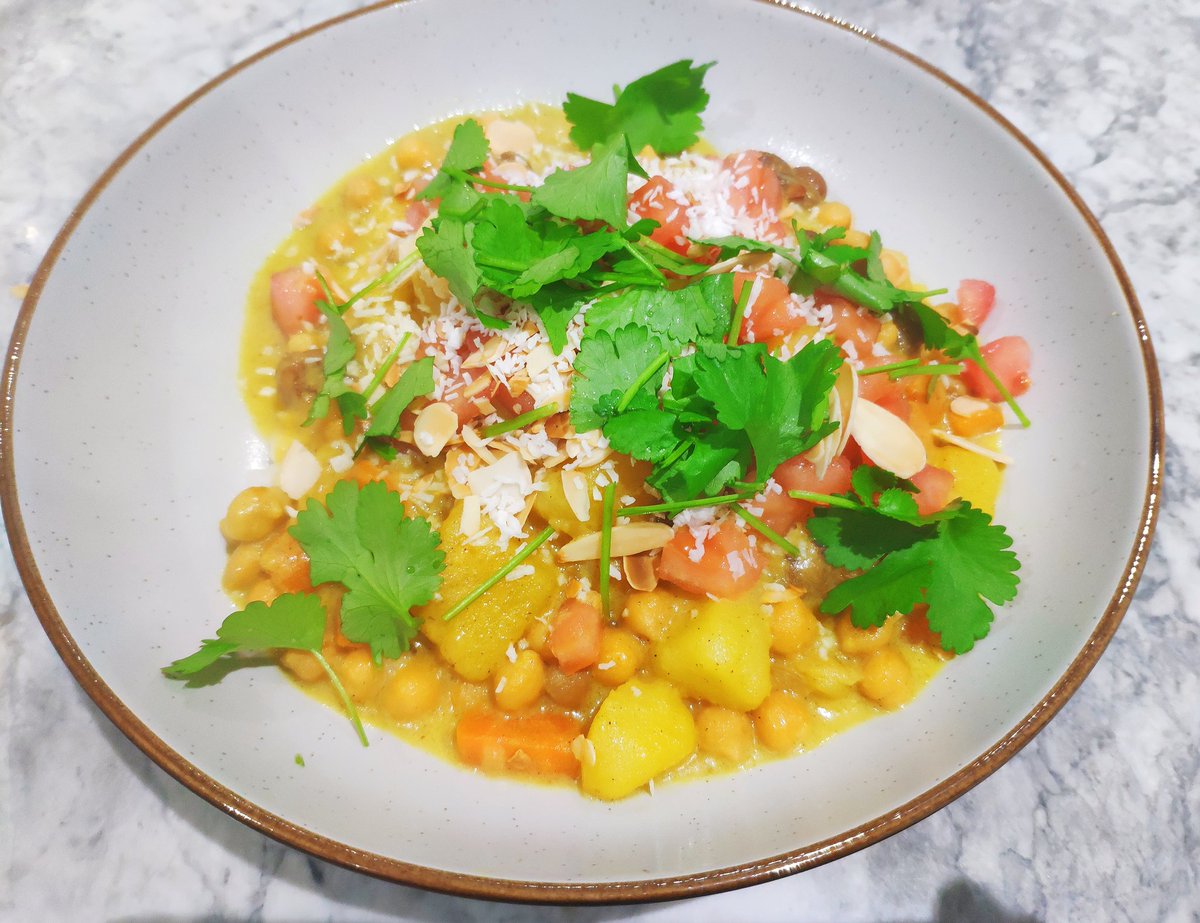 Here's my attempt <a href="/GauthierSoho/">Alexis Gauthier</a> vegan recipe for a Persian-influenced chickpea, vegetable, coconut and saffron stew. It was fabulous: gentle, subtle but bursting with flavour and textures.