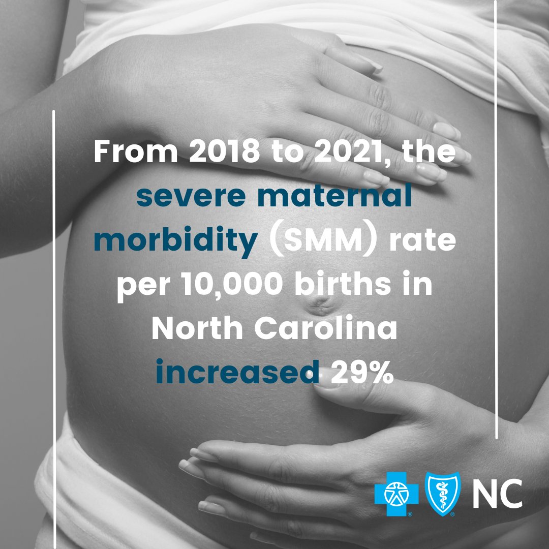 The @BCBSAssociation recently released a report confirming women of color are at higher risk of pregnancy-related complications, regardless of having commercial health insurance or Medicaid. The report includes national and North Carolina data: bit.ly/3SVpMol