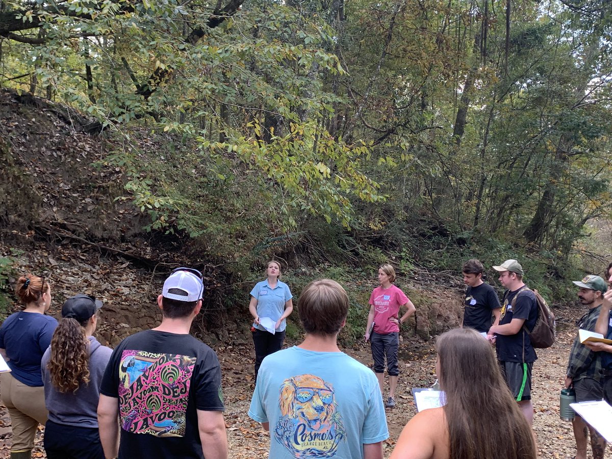 brantef's tweet photo. Low flow on Choctafaula Creek makes for a beautiful afternoon for BEHI. Why must kudzu mess with river oats? @NatureAlabama @AuburnWater #bankerosion #streams #habitat https://t.co/3pzjlOGL4Y