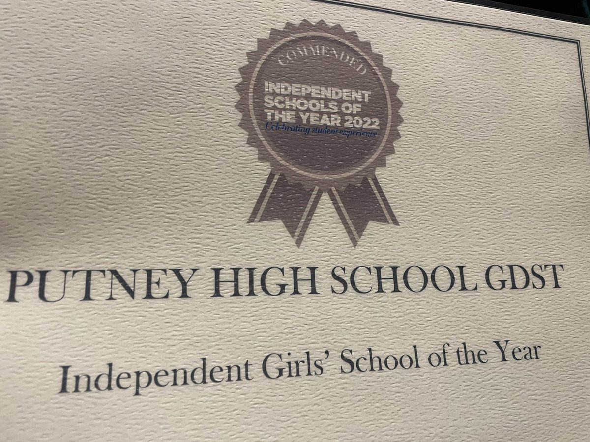 SLongstaff's tweet photo. Oh my! @putneyhigh Look what we’ve just been awarded. 🎉🎉 https://t.co/cphxja7XNf