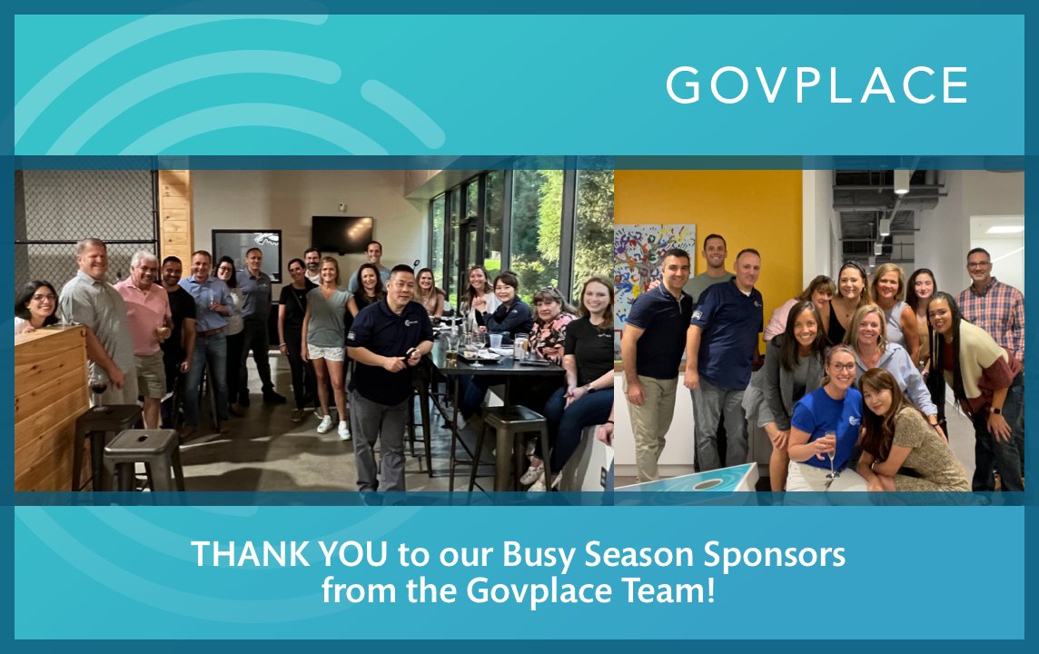 Govplace's tweet photo. A special thank you from the Govplace Team to all our OEM sponsors that helped us get through this year's Busy Season! https://t.co/W5oTxjv4Zn
