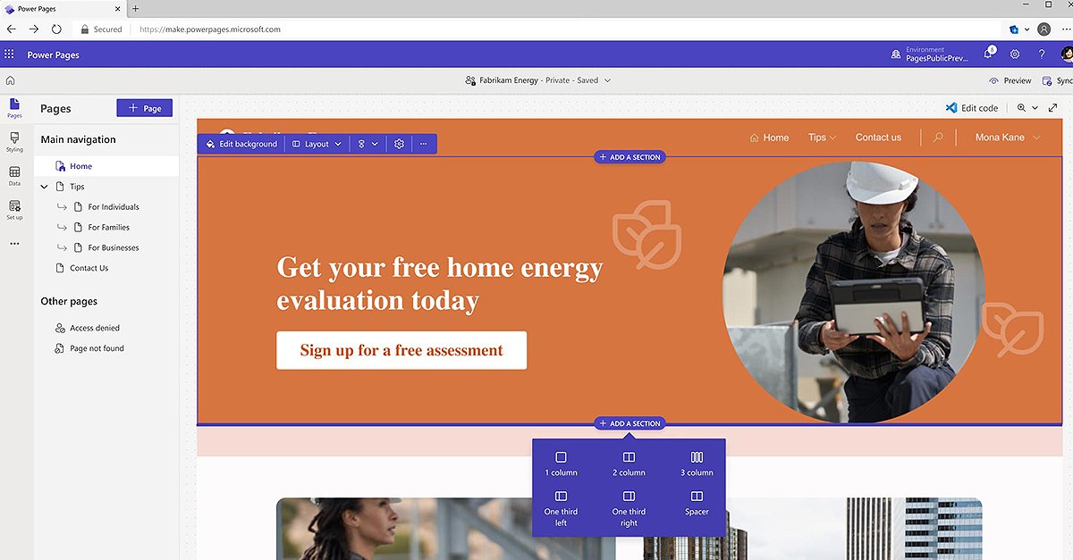 Now generally available, Microsoft #PowerPages is an evolution of Power Apps portals and provides a low-code way to create process-driven websites. Read what's new in Power Pages.
okt.to/QpG7V0 #powerplatform #powerpages
