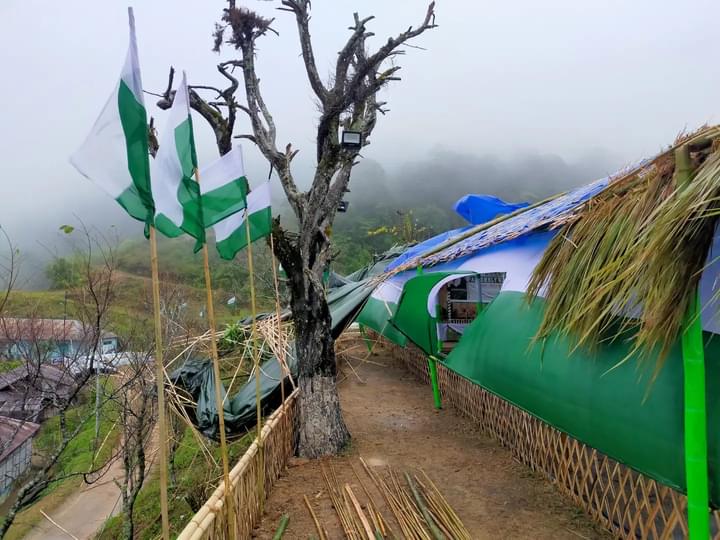 mizozeitgeist's tweet photo. At #Darzo in Hnahthial district,a pandal LIANDALA RUN intended to house the Mizo Zirlai Pawl(MZP) General Assembly was severely damaged forcing the Organisation to delay the event.
The General Assembly which was supposed to start on 25 October will now start this evening. https://t.co/XuxUsANdJy