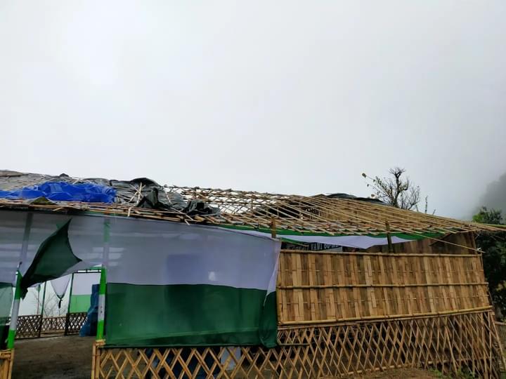 mizozeitgeist's tweet photo. At #Darzo in Hnahthial district,a pandal LIANDALA RUN intended to house the Mizo Zirlai Pawl(MZP) General Assembly was severely damaged forcing the Organisation to delay the event.
The General Assembly which was supposed to start on 25 October will now start this evening. https://t.co/XuxUsANdJy