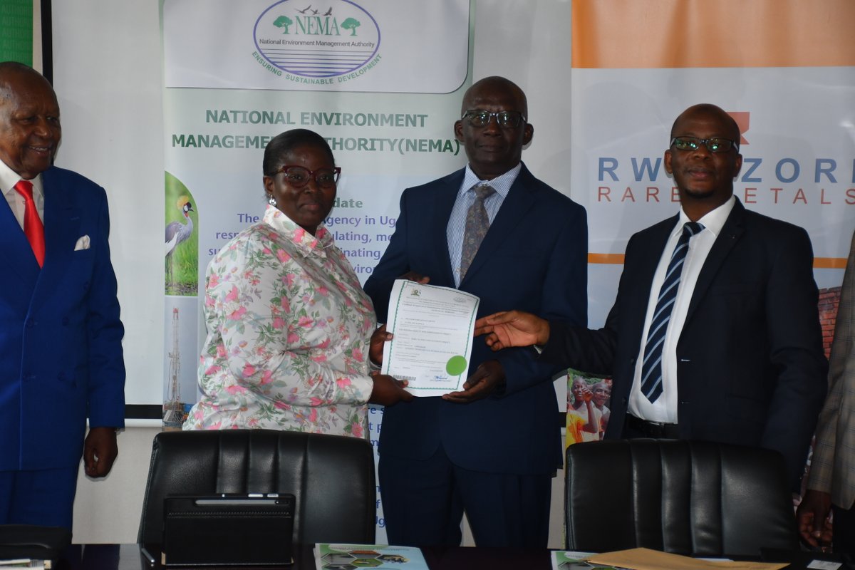 nemaug's tweet photo. Press Statement

NEMA issues certificate of approval to Makuutu Rare Earth Elements (REE) project.
The project will be undertaken by @RRM_Ug in the districts of Bugweri, Mayuge &amp; Bugiri

Details>> https://t.co/8FB1myT6sV 

#NEMAWorks https://t.co/ph9qI0Ck9R