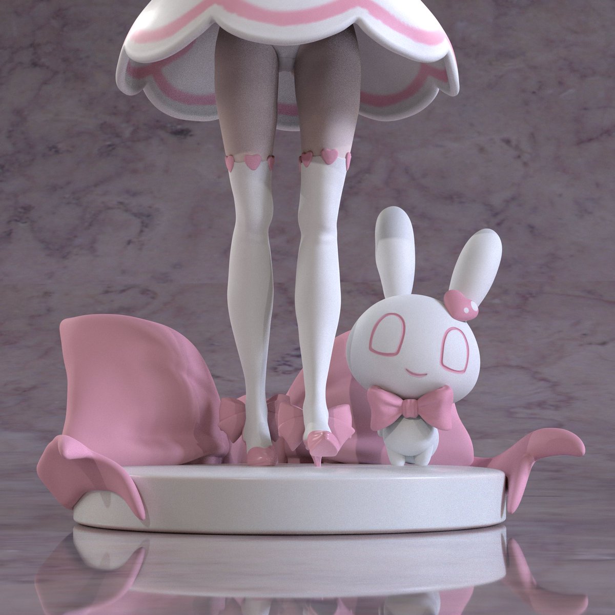 LeanArt3D's tweet photo. The final render for the figure for @SoundlessWind  . And Psst.... she is also already printed and will be painted now. I am so looking forward to this figure. 😍🥰 #soundlessWind #3dart #animeart #mangaart #3d https://t.co/zwov027xAi